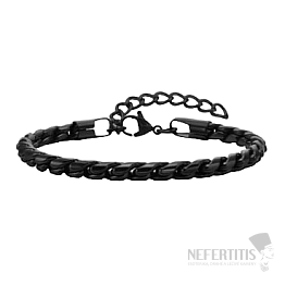 Herrenarmband Serpente Nero Edelstahl schwarz