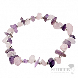 Amethyst und Roségold Armband extra gehackt