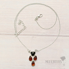 Amber necklace silver Ag 925 N4056