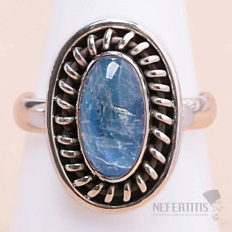 Mondstein Regenbogen blau Ring Silber Ag 925  N-8927