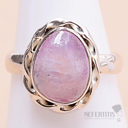 Mondstein Regenbogen rosa Ring Silber Ag 925 N-8939