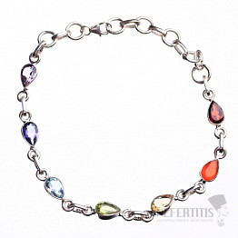 Chakra-Tropfenarmband Ag 925