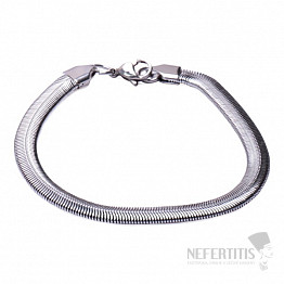 Elegantes Armband Herringbone Edelstahl Silberfarbe 20 cm