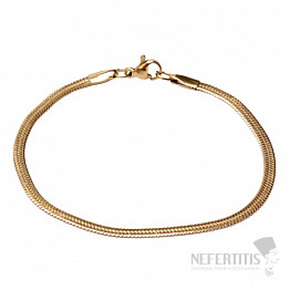 Elegantes Armband Herringbone goldfarbener Edelstahl 18,5 cm