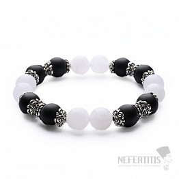 Armband aus schwarzem Achat und Jade RB Design 69