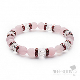 Pink velvet crystal náramok RB Design 75