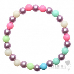 Detský náramok s farebnými perličkami z akrylátu