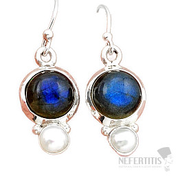 Labradorite earrings silver Ag 925 42714