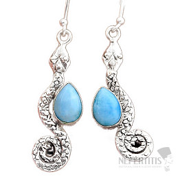 Larimar náušnice stříbro Ag 925 46627