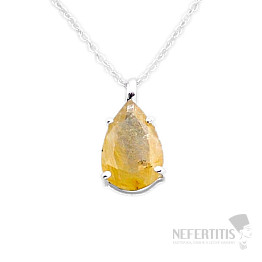 Sagenitkristall mit Rutilkette Silber Ag 925 43561