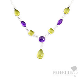 Lemon topaz necklace silver Ag 925 74944