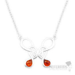 Bernsteinkette Silber Ag 925 44390
