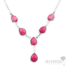 Thulite necklace silver Ag 925 10446