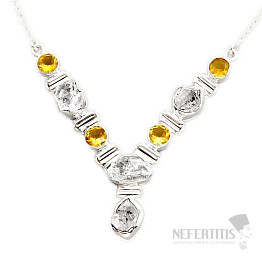 Herkimer diamond necklace silver Ag 925 96160
