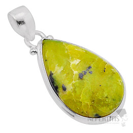 Lizardite silver pendant Ag 925 51329