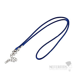 Waxed cord, dark blue, 45 cm