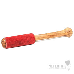 Palička drevená s červeným semišom k spievajúcim miskám 15 cm