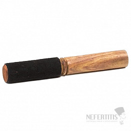 Palička dřevěná s černým semišem ke zpívajícím miskám 19 cm