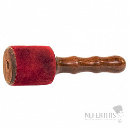 Palička dřevěná s červeným semišem ke zpívajícím miskám 19 cm