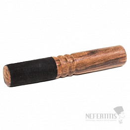 Palička dřevěná s černým semišem ke zpívajícím miskám 17 cm