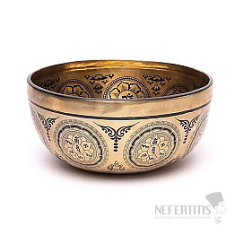 Tibetská bronzová zpívající mísa Shiva 22 cm