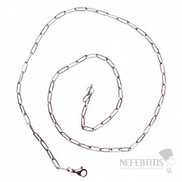Halskette Büroklammer Stil Edelstahl in Stahlfarbe 50 cm