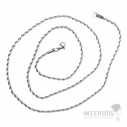 Náhrdelník Rope styl nerezová ocel v barvě oceli 60 cm