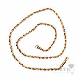 Náhrdelník Rope styl nerezová ocel v barvě zlata 60 cm, 4 mm