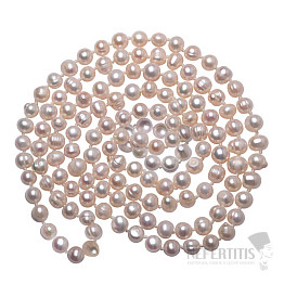 Exklusive Damen-Perlenkette aus weißen Perlen 158 cm