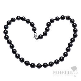 Achat schwarze Halskette aus großen Perlen 1 cm