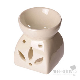 Aróma lampa keramická Biele lístky