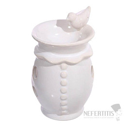 Keramik-Duftlampe Weißer Vogel