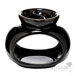 Keramik-Aromalampe Oval schwarz