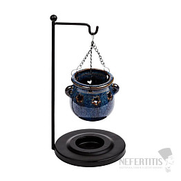 Aroma lampa keramická Závěsný kotlík tmavě modrý