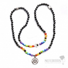 Chakra-Halskette aus Obsidian zum Schutz vor Negativität