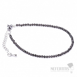 Schwarzes Schliffarmband aus Obsidian