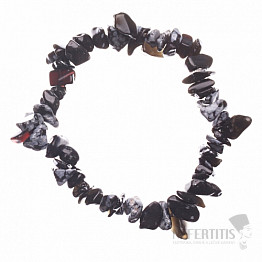 Obsidianflockenarmband gehackt