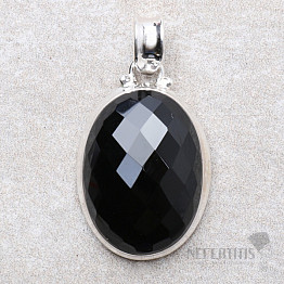 Onyx přívěsek broušený stříbro Ag 925 P100