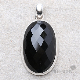 Onyx přívěsek broušený stříbro Ag 925 P151