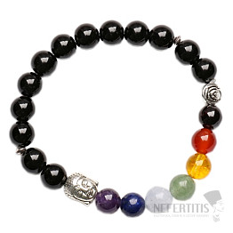 Čakrový náramek z onyxu buddhistický