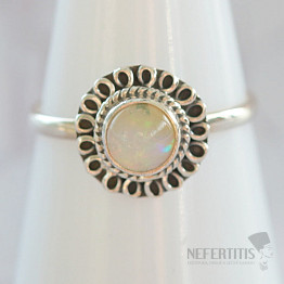 Ethiopian opal ring silver Ag 925 45854