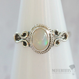Ethiopian opal ring silver Ag 925 45858