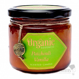 Organic Goodness Pačuli a vanilka luxusná vonná sviečka 200 g