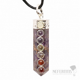 Orgonit-Chakra-Anhänger Kristall mit Amethyst