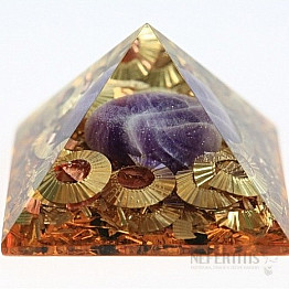 Orgonitpyramide mit Amethyst extra