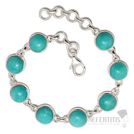 Amazonit náramek stříbro Ag 925 B35