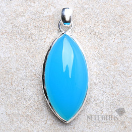 Chalcedon Paraiba přívěsek stříbro Ag 925 P17
