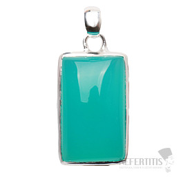Chalcedon Paraiba přívěsek stříbro Ag 925 P38