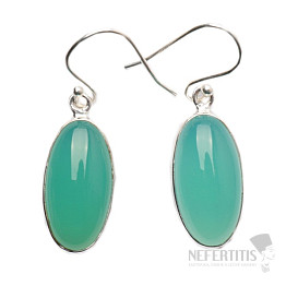 Chalcedon Paraiba náušnice stříbro Ag 925 E15