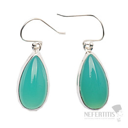 Chalcedon Paraiba náušnice stříbro Ag 925 E33